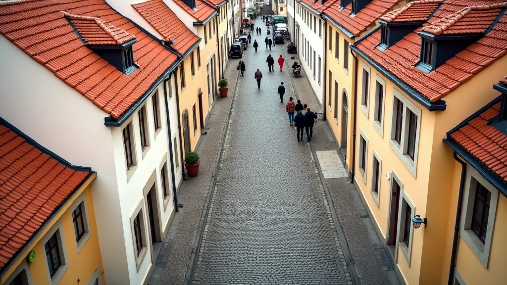 Šv. Onos gatvės vaizdas nuo viršaus, Vilniaus senasis miestas